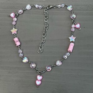 Pretty Pink Charm Necklace